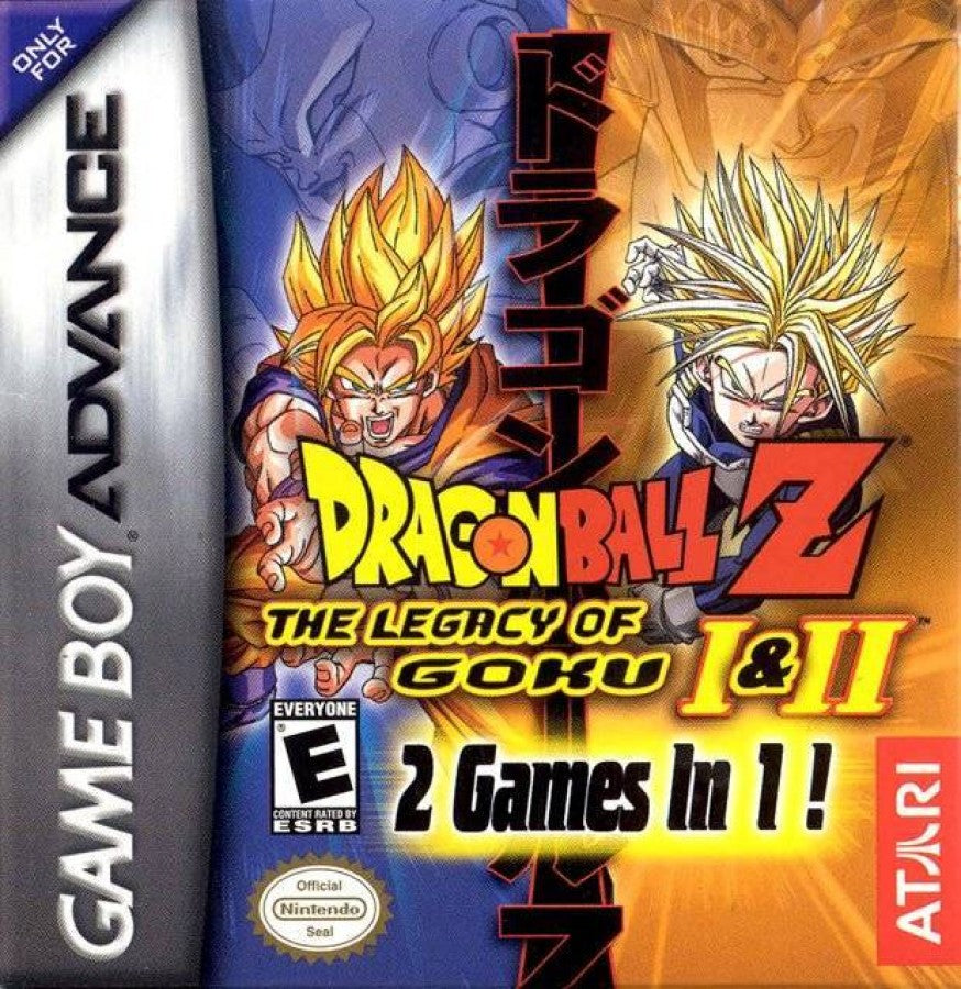 Dragon Ball Z: The Legacy of Goku I & II cover art for Game Boy Advance (GBA) video game