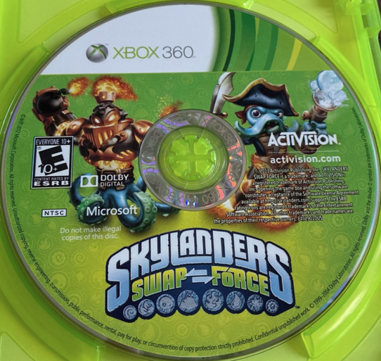 Skylanders: Swap Force disc for Xbox 360 (X360) action-adventure toys-to-life video game
