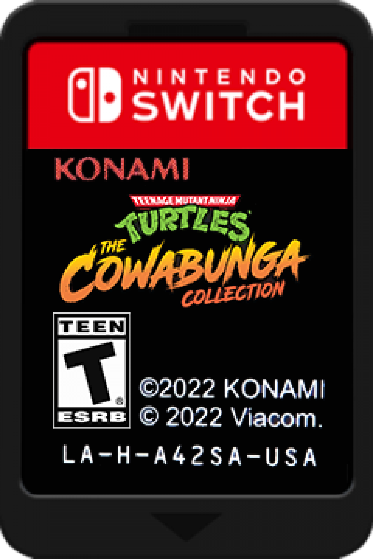 Teenage Mutant Ninja Turtles Cowabunga Collection Nintendo Switch NS video game featuring classic TMNT action gameplay arcade fighting platforming beat em up adventures iconic Teenage Mutant Ninja Turtles characters retro video game collection Nintendo Switch gaming and collectible appeal game cartridge