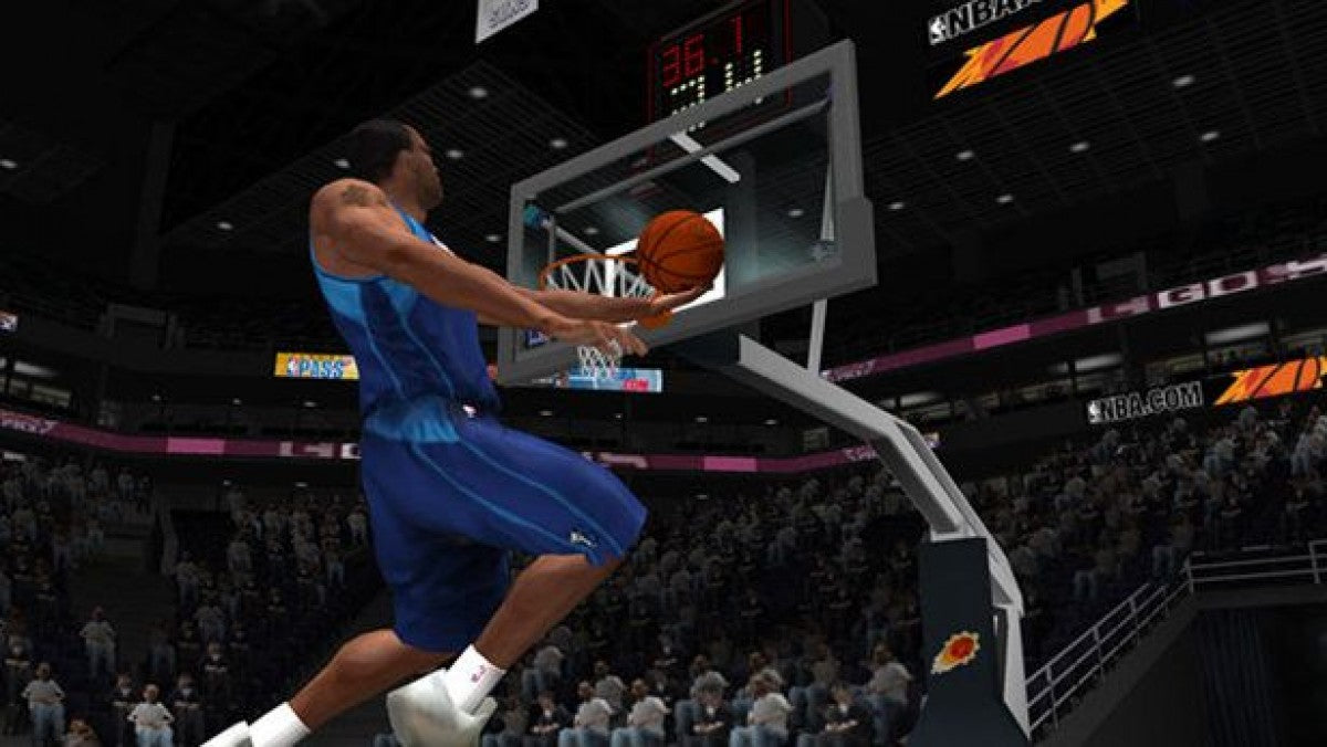 NBA 06 retro PlayStation 2 video game NBA 06 basketball sports simulation realistic gameplay NBA teams competitive multiplayer franchise mode console title PlayStation 2 release gameplay