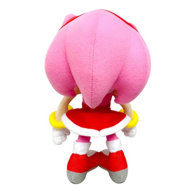 Amy Rose plush 9 inch soft collectible plush toy featuring Amy Rose from Sonic the Hedgehog with bright colors detailed stitching and a cuddly 9 inch size perfect for fans and display