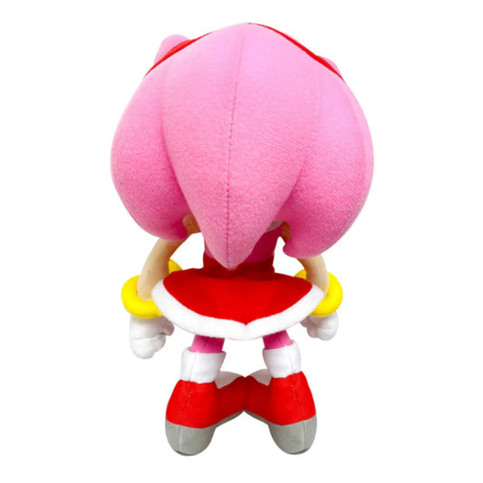 Amy Rose plush 9 inch soft collectible plush toy featuring Amy Rose from Sonic the Hedgehog with bright colors detailed stitching and a cuddly 9 inch size perfect for fans and display