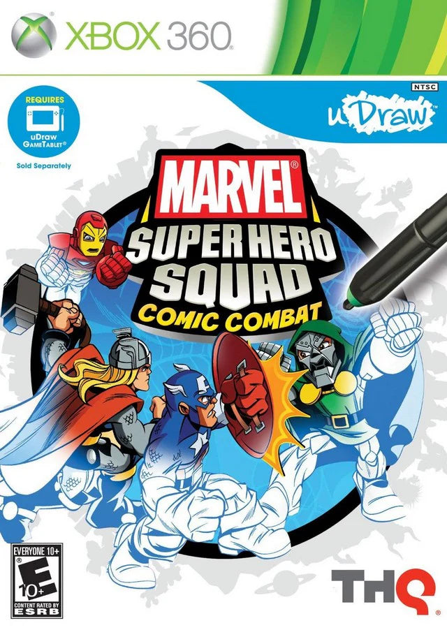 uDraw Marvel Super Hero Squad: Comic Combat cover art for Xbox 360 (X360) video game
