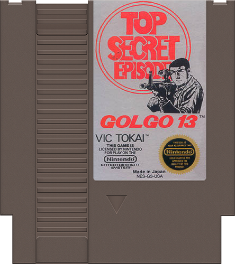 Golgo 13: Top Secret Episode cartridge for Nintendo Entertainment System (NES) retro video game 