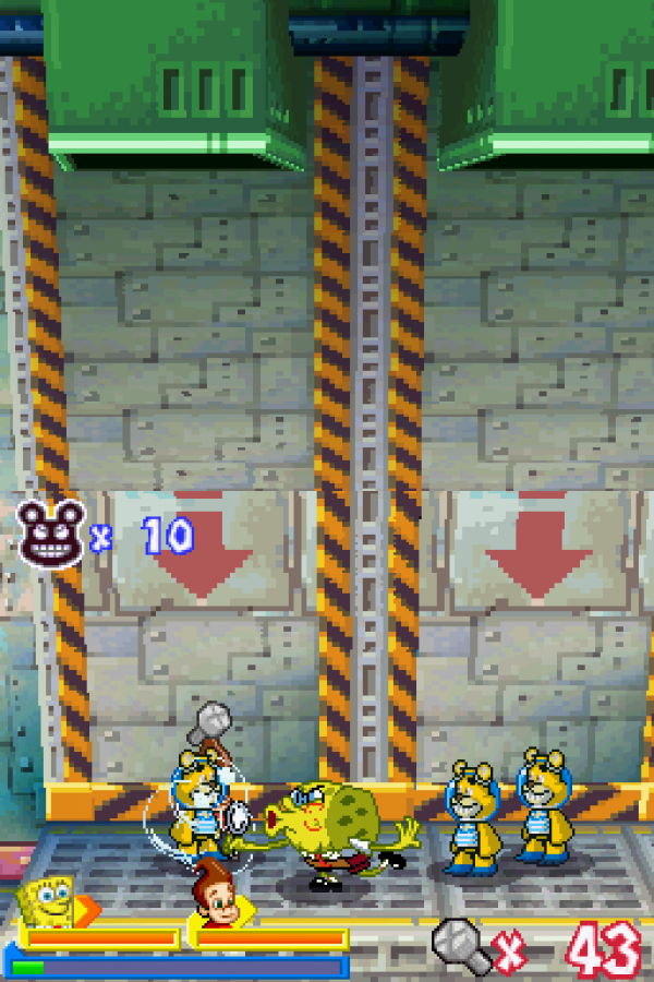 Nicktoons: Attack of the Toybots gameplay for Nintendo DS (DS) cartoon action adventure video game