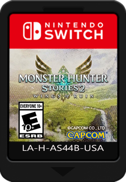 Monster Hunter Stories 2 Wings of Ruin Nintendo Switch NS for role playing adventure video game fans featuring monster collecting turn based battles Rathalos exploration colorful fantasy environments character customization egg hatching monster riding quests and immersive Monster Hunter storytelling collectible gaming appeal game cartridge