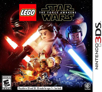LEGO Star Wars The Force Awakens Nintendo 3DS 3DS action adventure video game featuring LEGO characters Star Wars missions lightsaber battles blaster combat puzzle solving character abilities collectible items and classic Nintendo 3DS gameplay collectible gaming appeal front cover art
