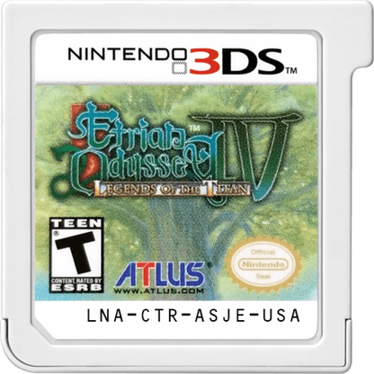 Etrian Odyssey IV Legends of the Titan Nintendo 3DS 3DS role playing dungeon crawler video game featuring first person dungeon exploration party customization turn-based battles character classes powerful skills map drawing treasure gathering challenging monsters and classic Nintendo 3DS 3DS gameplay collectible retro gaming appeal cartridge