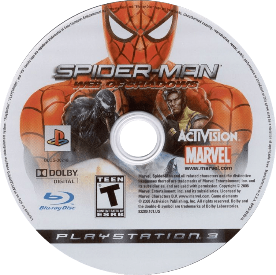 Spider-Man: Web of Shadows – PlayStation 3: Swing through an open-world city with fast-paced combat and a branching storyline featuring the black suit disc