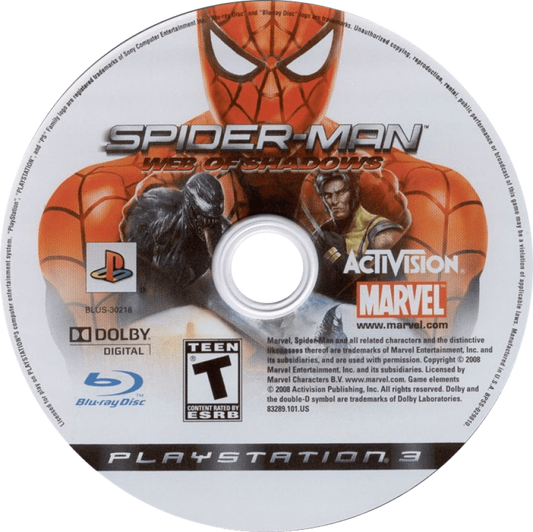 Spider-Man: Web of Shadows – PlayStation 3: Swing through an open-world city with fast-paced combat and a branching storyline featuring the black suit disc