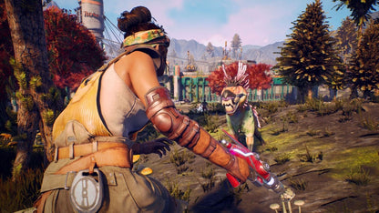 The Outer Worlds Nintendo Switch game featuring sci-fi RPG exploration, player choice, and space adventure gameplay sreenshot