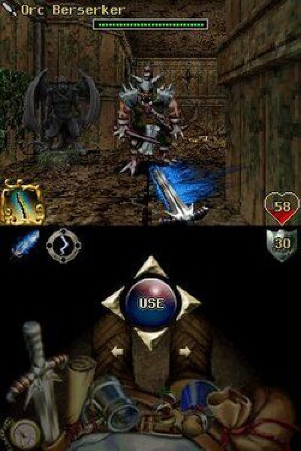 Orcs and Elves Nintendo DS for retro video game enthusiasts featuring first person dungeon crawling gameplay fantasy role playing adventure turn based inspired combat monster encounters puzzle solving magical weapons and collectible gaming appeal gameplay  