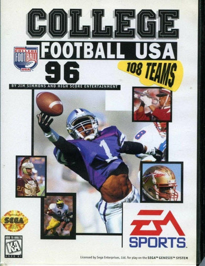 College Football USA 96 cover art for Sega Genesis GEN video game