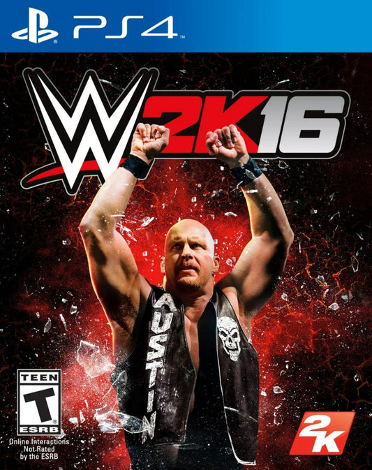 WWE 2K16 – PlayStation 4 (PS4) video game cover image, professional wrestling sports game.
