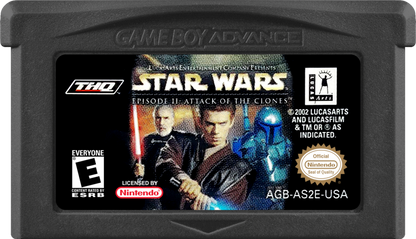 Star Wars Episode II: Attack of the Clones game cartridge for Game Boy Advance (GBA) video game