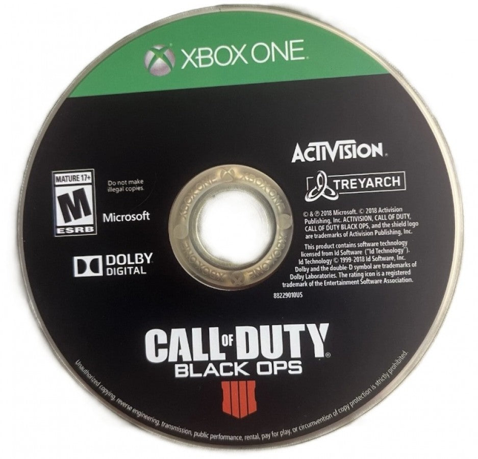 Call of Duty: Black Ops 4 – Xbox One (XONE) disc for multiplayer first-person shooter game with battle royale and Zombies modes