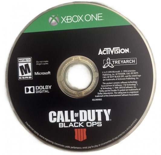 Call of Duty: Black Ops 4 – Xbox One (XONE) disc for multiplayer first-person shooter game with battle royale and Zombies modes