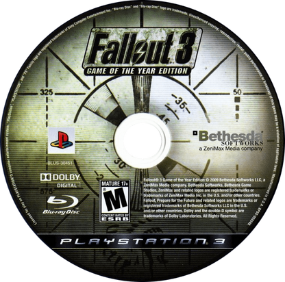 Fallout 3 disc for PlayStation 3 (PS3) video game