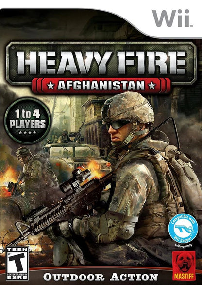 Heavy Fire: Afghanistan – Nintendo Wii (Wii) on-rails military shooter cover art for video game