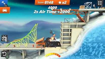 Bridge Constructor Portal – Xbox One (XONE) gameplay for physics-based puzzle engineering game with Portal-themed elements