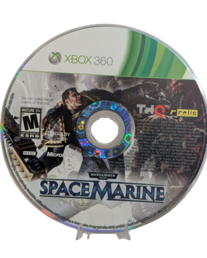 Warhammer 40000: Space Marine – Xbox 360 (X360) Front Cover Disc Art HD Image 