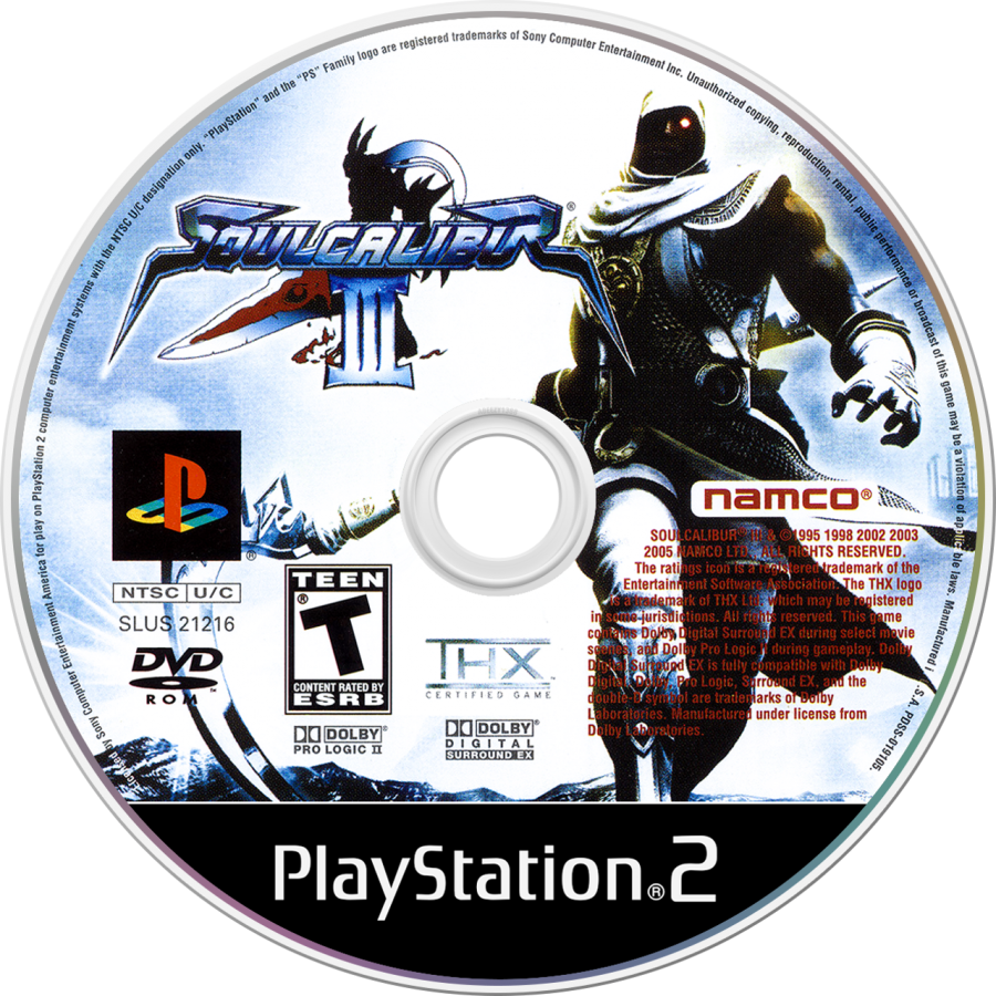 Soul Calibur III – PlayStation 2 (PS2) video game disc, 3D fighting game.