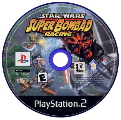 Star Wars: Super Bombad Racing – PlayStation 2 (PS2) video game disc, arcade kart racing.