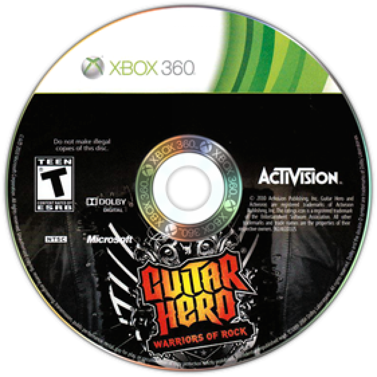 Guitar Hero Warriors of Rock Xbox 360 for rhythm music video game fans featuring guitar and band gameplay rock songs challenging note charts career quests multiplayer modes instrument controller support star power and high energy musical performances collectible gaming appeal disc