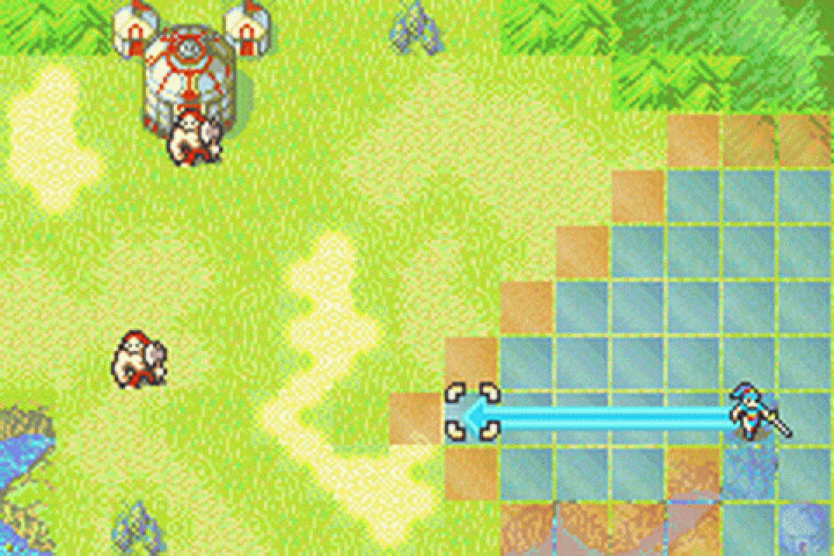 Fire Emblem cartridge for the Game Boy Advance featuring tactical RPG gameplay with grid based battles character recruitment permadeath mechanics and a fantasy storyline following Eliwood Hector and Lyn gameplay