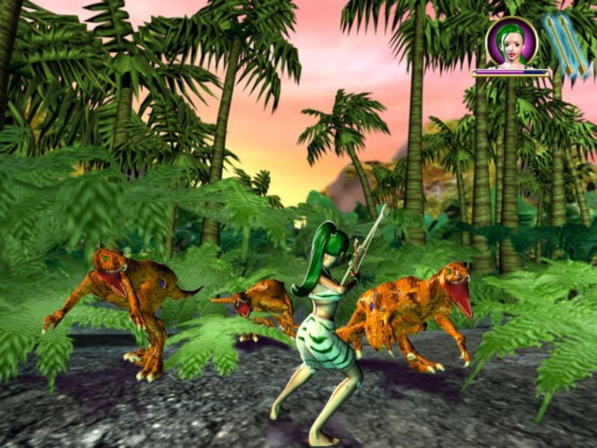 Portal Runner PS2 Sony PlayStation 2 action adventure platformer spin off from Army Men series tactical combat fantasy themed worlds time portals sword and ranged combat puzzle solving 3D exploration gameplay 3DO Company retro gaming PlayStation 2 software video game title gameplay