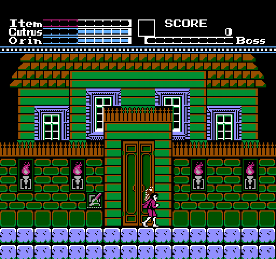 8 Eyes Nintendo Entertainment System NES for action platforming video game fans featuring side scrolling gameplay fantasy adventure sword combat collectible jewels challenging levels cooperative play with the falcon Cutrus classic NES retro gaming collectible appeal gameplay