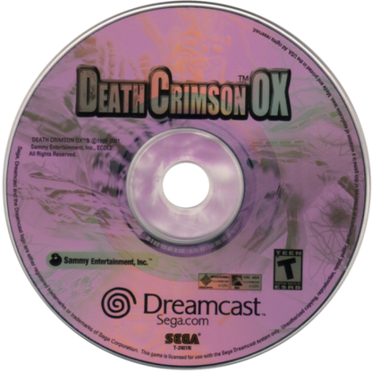 Death Crimson OX Sega Dreamcast retro video game light gun shooter disc
