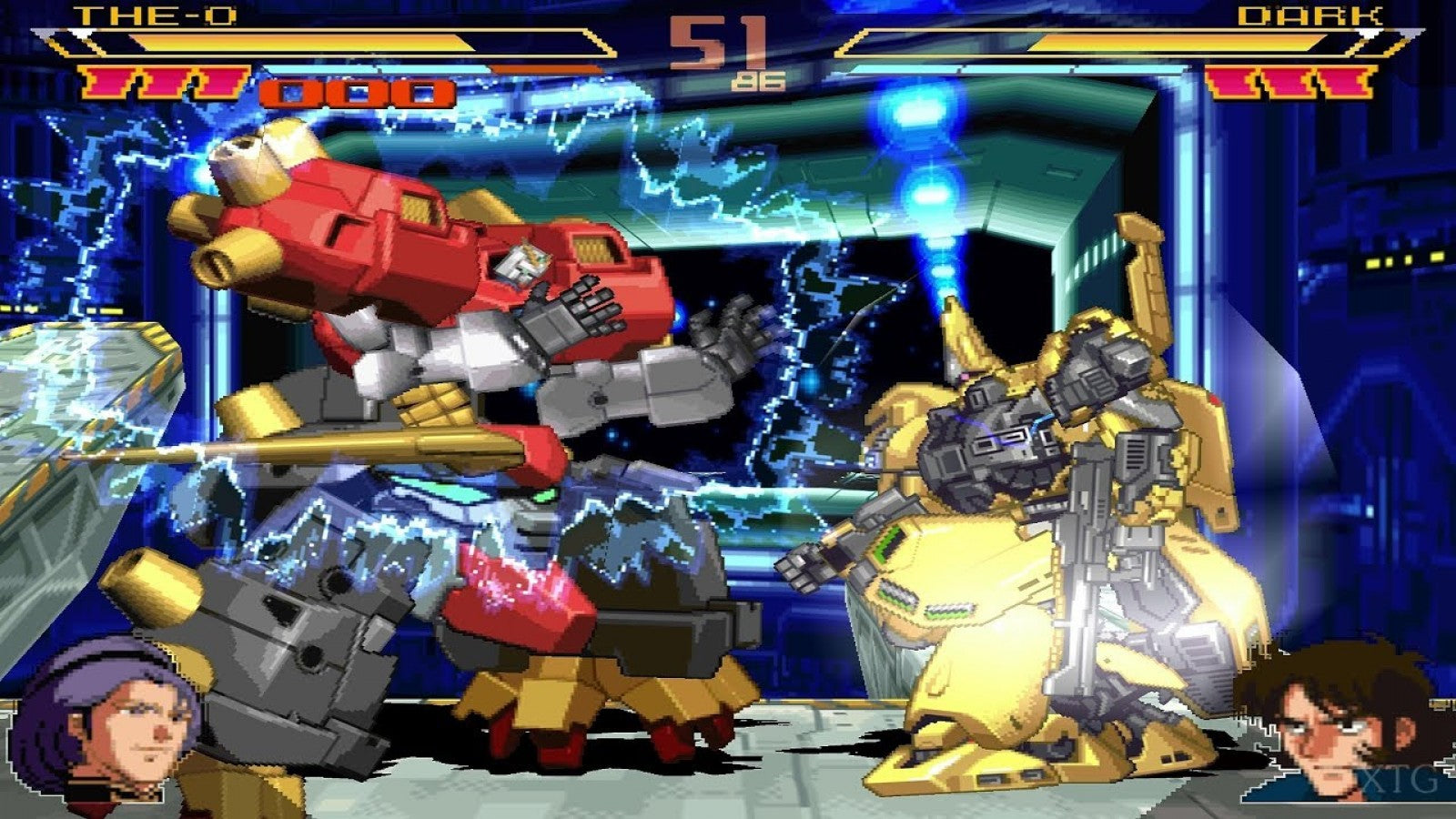 Back cover for Gundam Battle Assault 2 PlayStation 1 game featuring fast-paced 2D fighting action with classic Mobile Suit Gundam characters