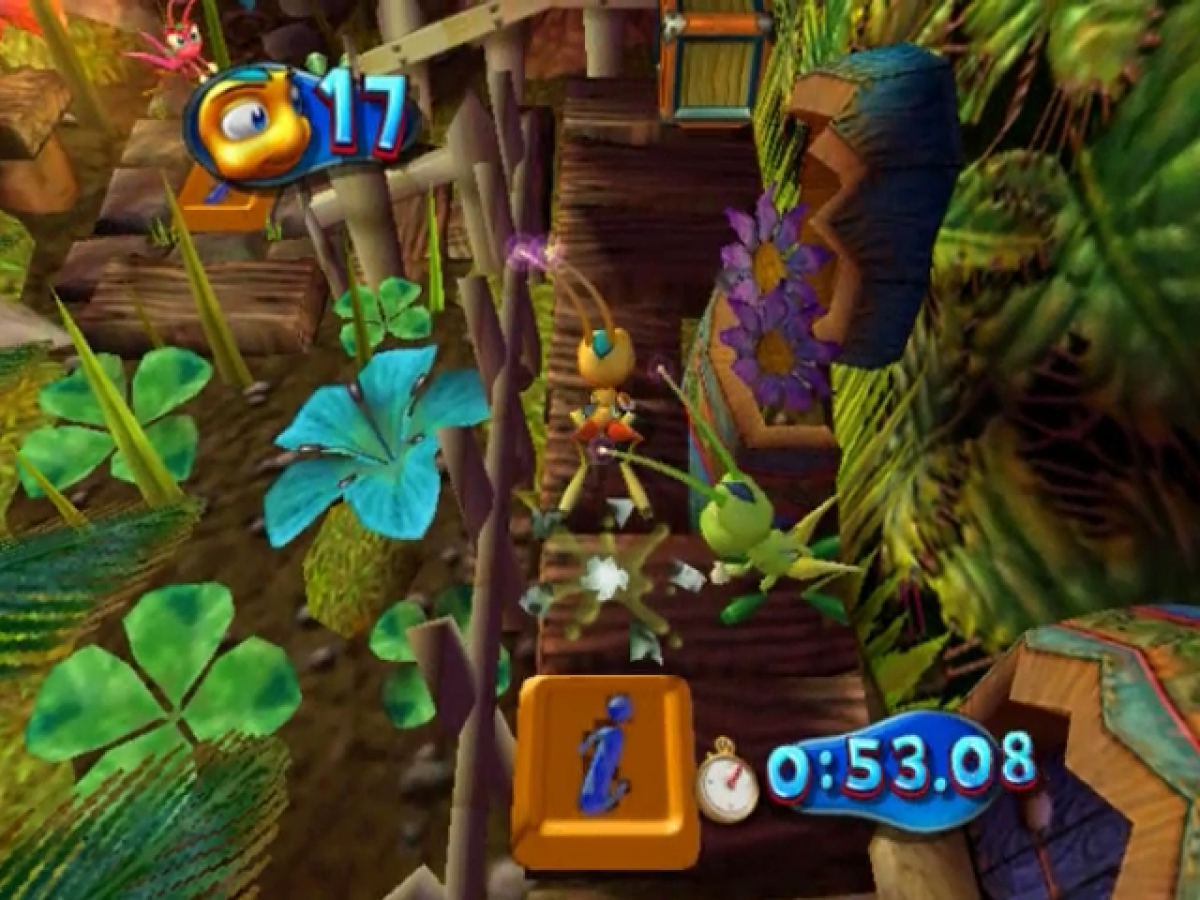 Zapper One Wicked Cricket GameCube game featuring action platformer gameplay and colorful insect-themed adventure gameplay screenshot