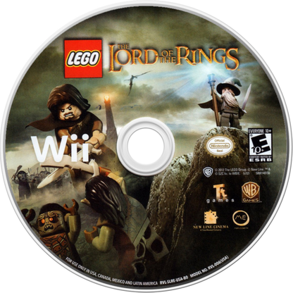 LEGO Lord of the Rings Nintendo Wii Wii video game featuring action adventure gameplay based on The Lord of the Rings iconic LEGO characters Middle earth exploration puzzle solving combat challenges and cooperative gameplay Nintendo Wii motion control gaming retro video game collection collectible gaming appeal game disc