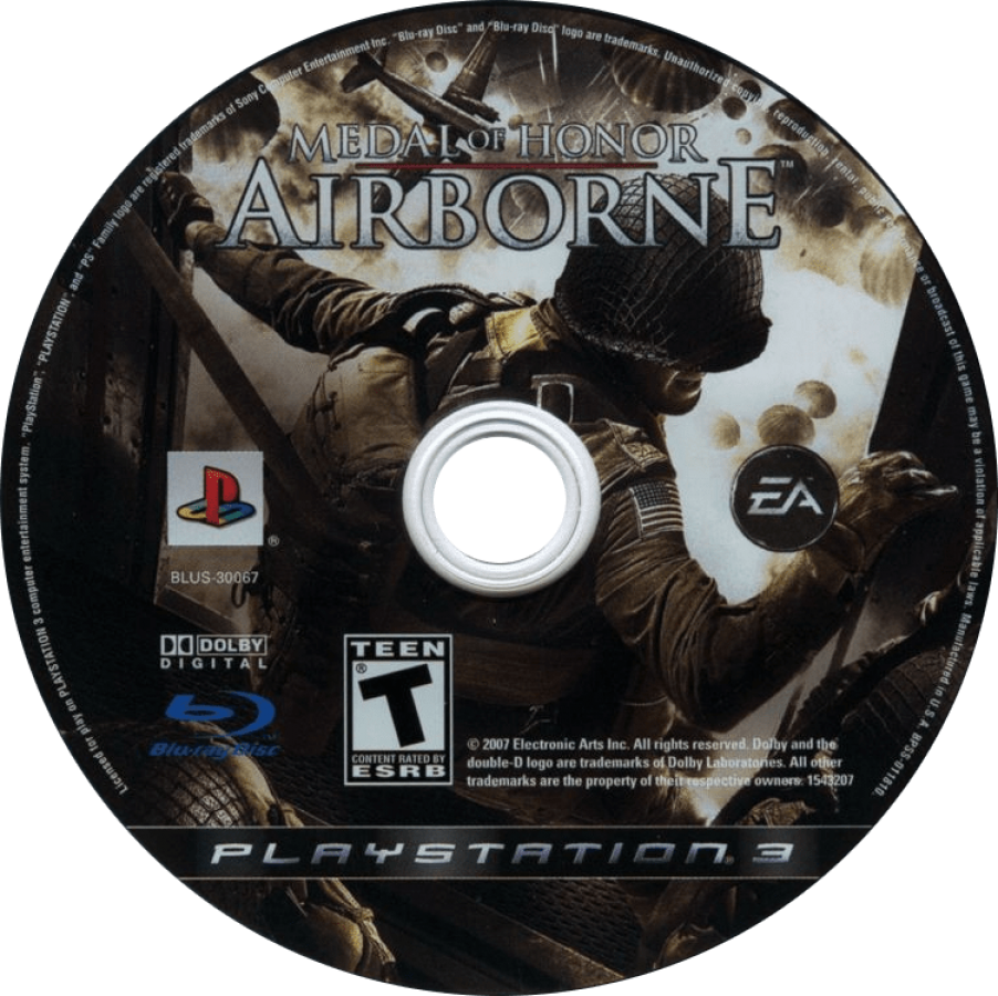 Medal of Honor: Airborne disc for PlayStation 3 (PS3) video game
