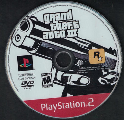 Grand Theft Auto III [Greatest Hits] disc art for Playstation 2 (PS2) video game