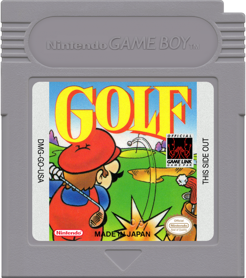 Golf -- GB cartridge art for video game Golf on the Game Boy 
