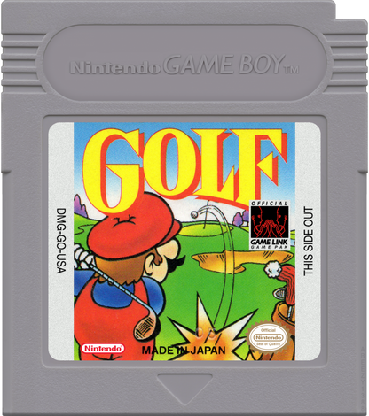 Golf -- GB cartridge art for video game Golf on the Game Boy 