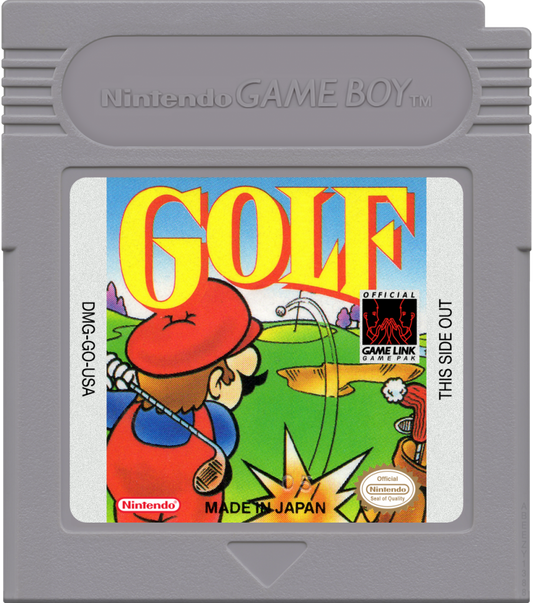 Golf -- GB cartridge art for video game Golf on the Game Boy 