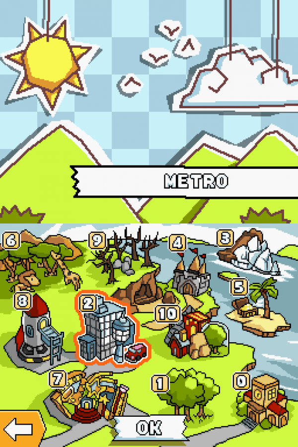 Scribblenauts gameplay for Nintendo DS (DS) puzzle action video game