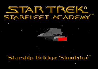 Star Trek: Starfleet Academy Sega 32X Star Trek Starfleet Academy space combat simulator space flight training missions starship piloting missions 90s sci fi space game retro 32X title start screen 