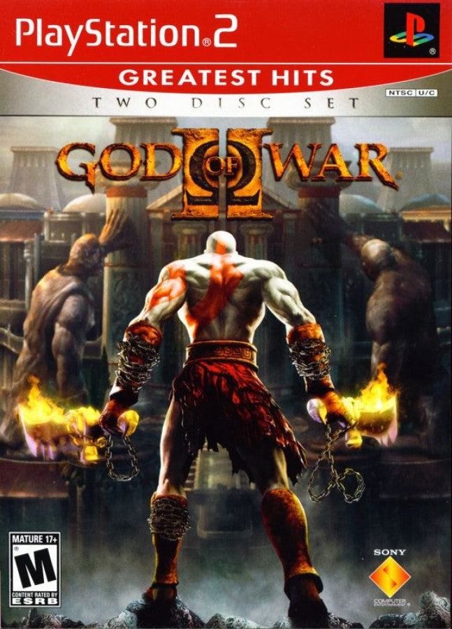 God of War 2 [Greatest Hits] cover art for PlayStation 2 (PS2) action-adventure hack-and-slash video game