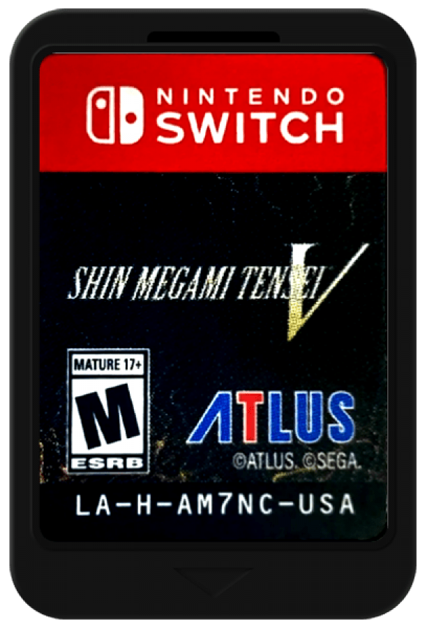 Shin Megami Tensei V cartridge art for the Nintendo Switch (NS) video game