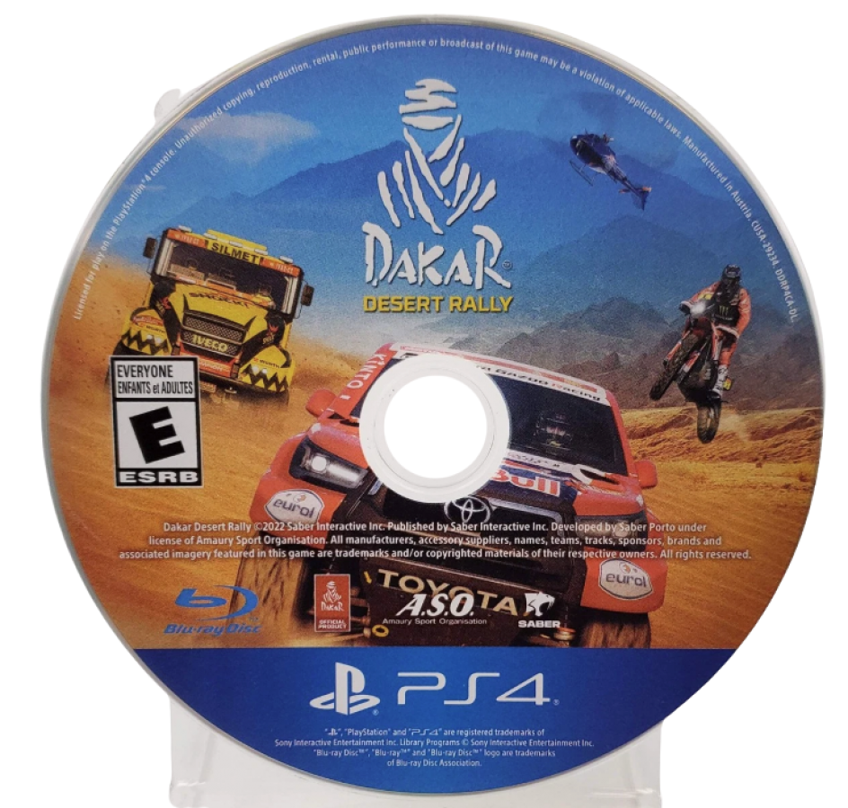 Dakar Desert Rally – PlayStation 4 (PS4) video game disc, off-road racing by Saber Interactive