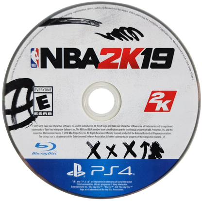 NBA 2K19 – PlayStation 4 (PS4) video game disc, basketball sports simulation game.