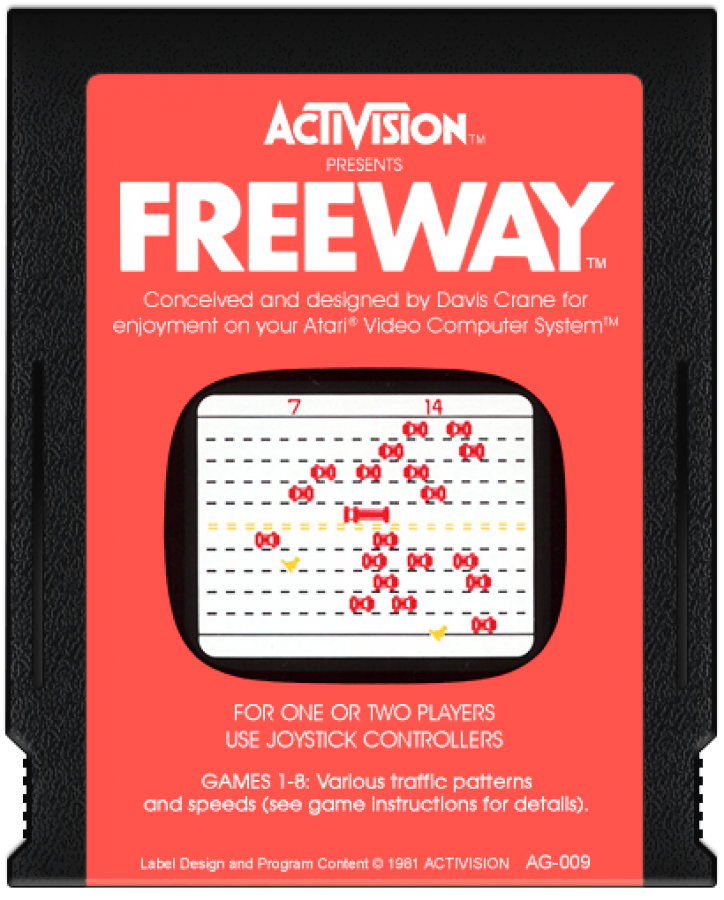 Freeway cartridge art for Atari 2600 (2600) video game