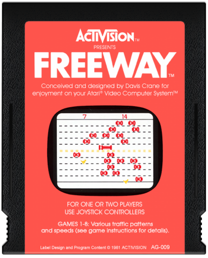 Freeway cartridge art for Atari 2600 (2600) video game