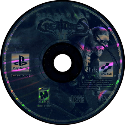 Nightmare Creatures II PS1 PlayStation 1 survival horror action game gothic monster combat dark fantasy third person adventure retro video game disc