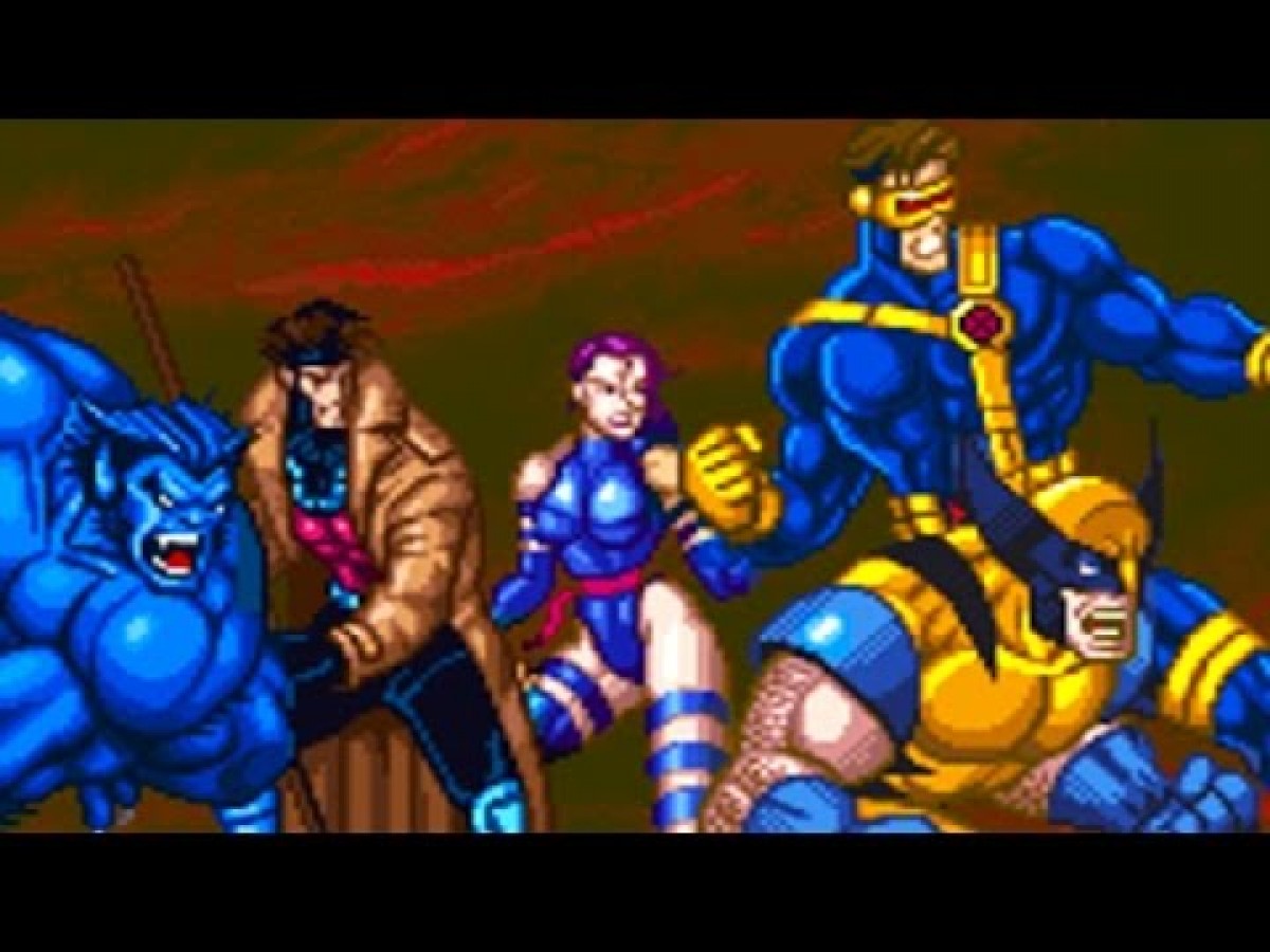 X-Men Mutant Apocalypse for Super Nintendo action platformer featuring Wolverine Cyclops Gambit Psylocke and Beast battling Apocalypse with comic inspired combat and side scrolling gameplay   